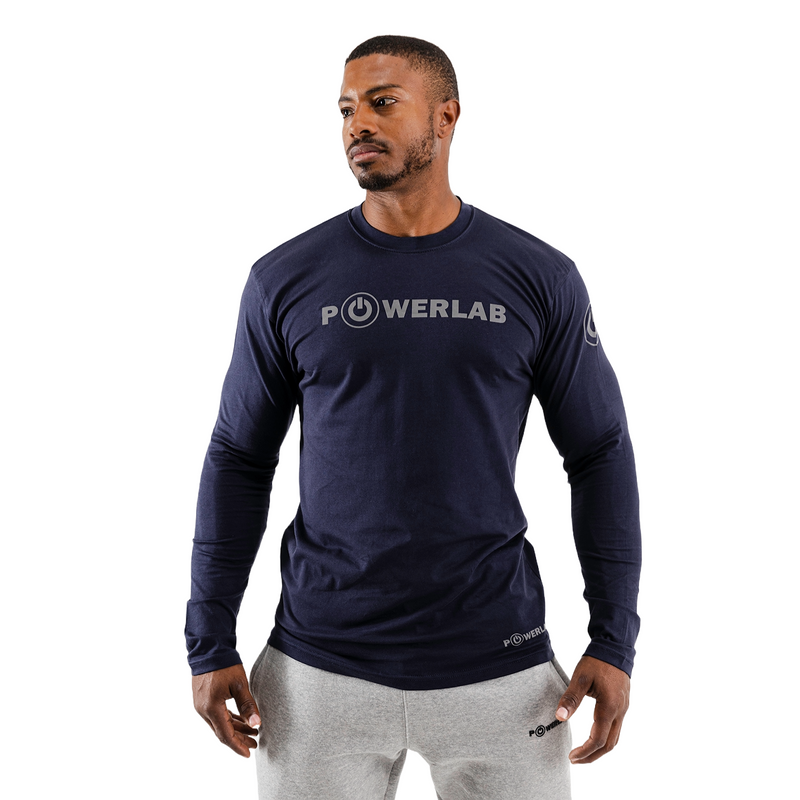 Amped Long Sleeve-Navy Blue "Reflective"