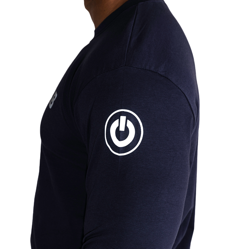Amped Long Sleeve-Navy Blue "Reflective"